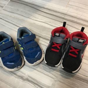 Nike and Adidas toddler shoes size 7c